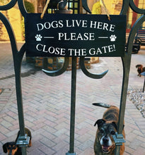 Load image into Gallery viewer, Wood Close the Gate Dog Sign, Pet Safety