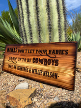 Load image into Gallery viewer, Rustic Country Music Wooden Sign, Willie Nelson & Waylon Jennings Lyrics