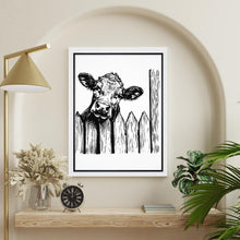 Load image into Gallery viewer, Farmhouse Cow Wall Art Poster, Country Home Decor, Gift for Animal Lovers