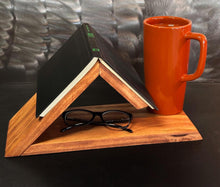Load image into Gallery viewer, Engraved Wooden Bookmark Stand, Handmade Desk Accessory, Teacher Gift