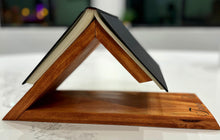 Load image into Gallery viewer, Engraved Wooden Bookmark Stand, Handmade Desk Accessory, Teacher Gift