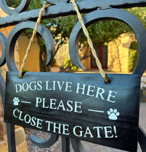 Load image into Gallery viewer, Wood Close the Gate Dog Sign, Pet Safety