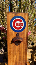 Load image into Gallery viewer, Chicago Cubs Wooden Bottle Opener, MLB Wall Decor, Baseball Fan Gift