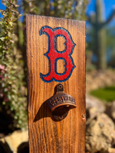 Load image into Gallery viewer, Boston Red Sox Logo Wooden Bottle Opener, MLB Team Decoration, Gift for Baseball Fans and Sports Bars