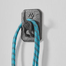 Load image into Gallery viewer, Cast Iron Dog Tail Wall Hook | Rustic Dog Leash Holder | Farmhouse Pet Wall Hook | Black Iron Dog Decor Hook for Entryway & Home