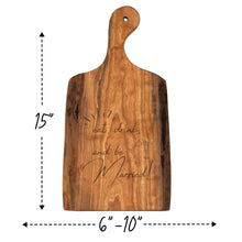 Load image into Gallery viewer, Personalized Cherry Wood Cutting Board, Live Edge Wedding Gift

