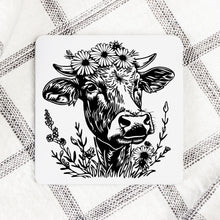Load image into Gallery viewer, Funny Cow Coasters, Farmhouse Decor, Water Resistant, Set of 4
