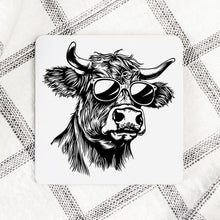 Load image into Gallery viewer, Funny Cow Coasters, Farmhouse Decor, Water Resistant, Set of 4
