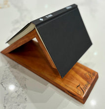Load image into Gallery viewer, Engraved Wooden Bookmark Stand, Handmade Desk Accessory, Teacher Gift
