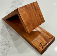 Load image into Gallery viewer, Engraved Wooden Bookmark Stand, Handmade Desk Accessory, Teacher Gift
