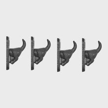 Load image into Gallery viewer, Cast Iron Dog Tail Wall Hook | Rustic Dog Leash Holder | Farmhouse Pet Wall Hook | Black Iron Dog Decor Hook for Entryway &amp; Home
