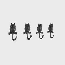 Load image into Gallery viewer, Cast Iron Owl Wall Hook | Rustic Bird Coat Hook | Farmhouse Wall Decor Hook | Black Iron Towel Hook for Entryway, Bathroom &amp; Home

